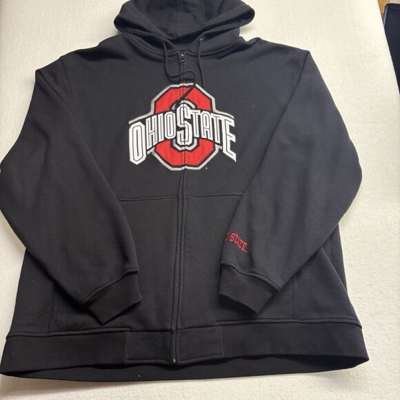 Ohio State Buckeyes Thermal Lined Full Zip Embroidered Hoodie Sweatshirt 2XL - Picture 1 of 7